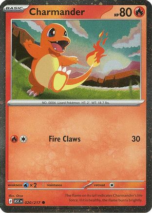 Charmander (Cosmos Holo) (020/217) - Miscellaneous Cards & Products Holofoil