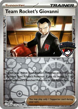 Team Rocket's Giovanni (174) - League & Championship Cards Reverse Holofoil