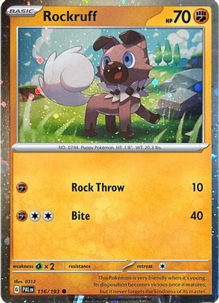 Rockruff (Cosmos Holo) (116/193) - Blister Exclusives Holofoil