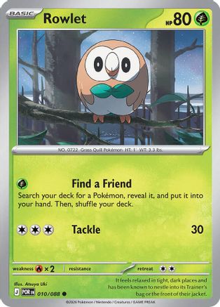 Rowlet (010/088) - ME03 Perfect Order Reverse Holofoil