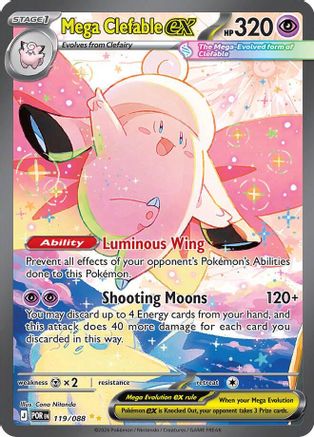 Mega Clefable ex (119/088) - ME03 Perfect Order Holofoil