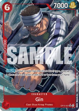 Gin (Alternate Art) (OP15-007) - Adventure on Kami's Island Foil
