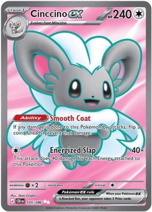 Cinccino ex (105/086) - ME04 Chaos Rising Holofoil