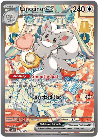 Cinccino ex (119/086) - ME04 Chaos Rising Holofoil