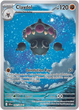 Claydol (092/086) - ME04 Chaos Rising Holofoil