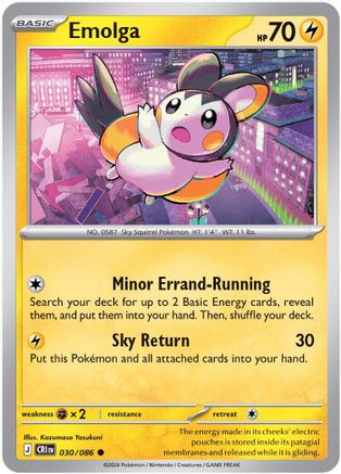 Emolga (030/null) - ME04 Chaos Rising Reverse Holofoil