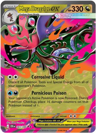 Mega Dragalge ex (065/086) - ME04 Chaos Rising Holofoil
