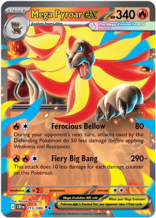 Mega Pyroar ex (015/086) - ME04 Chaos Rising Holofoil