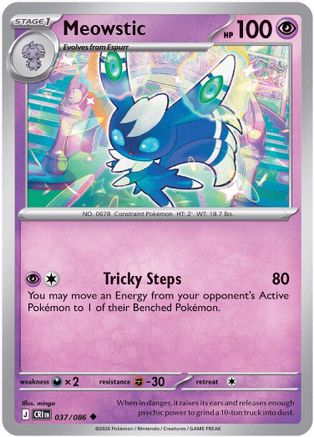 Meowstic (037/null) - ME04 Chaos Rising Reverse Holofoil