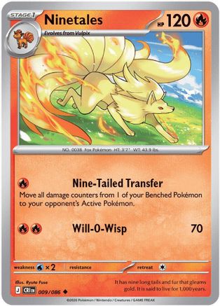 Ninetales (009/null) - ME04 Chaos Rising Reverse Holofoil