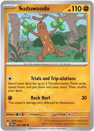 Sudowoodo (043/null) - ME04 Chaos Rising Reverse Holofoil