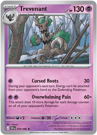 Trevenant (039/null) - ME04 Chaos Rising Holofoil