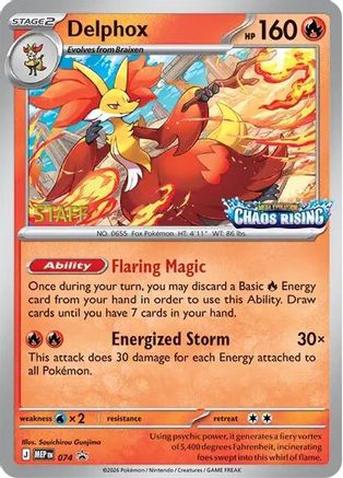 Delphox [Staff] (074/null) - ME Mega Evolution Promo Holofoil