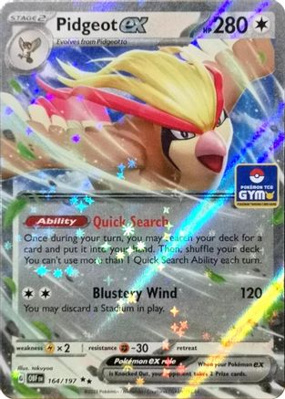 Pidgeot ex (164/197) - Miscellaneous Cards & Products Holofoil