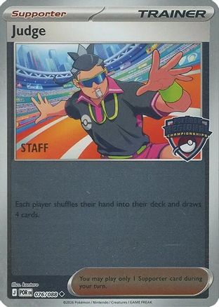 Judge (Regional Championships) [Staff] (076/088) - League & Championship Cards Reverse Holofoil
