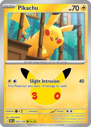 Pikachu (036/128) - ME 30th Celebration Holofoil