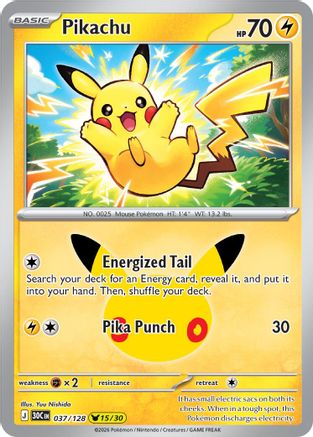 Pikachu (037/128) - ME 30th Celebration Holofoil