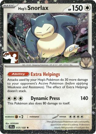 Hop's Snorlax (Cosmos Holo) (117/159) - Prize Pack Series Cards Holofoil