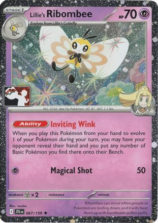 Lillie's Ribombee (Cosmos Holo) (067/159) - Prize Pack Series Cards Holofoil