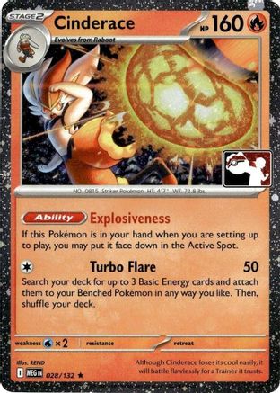 Cinderace (Cosmos Holo) (028/132) - Prize Pack Series Cards Holofoil