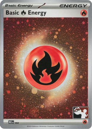 Basic Fire Energy MEE (Cosmos Holo) (002/null) - Prize Pack Series Cards Holofoil