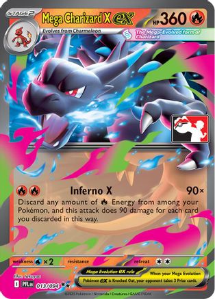 Mega Charizard X ex (013/094) - Prize Pack Series Cards Holofoil