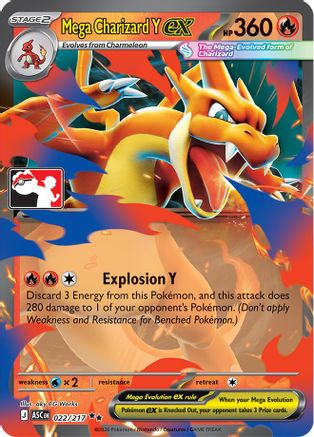 Mega Charizard Y ex (022/217) - Prize Pack Series Cards Holofoil