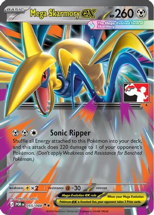 Mega Skarmory ex (055/088) - Prize Pack Series Cards Holofoil