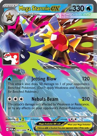 Mega Starmie ex (021/088) - Prize Pack Series Cards Holofoil