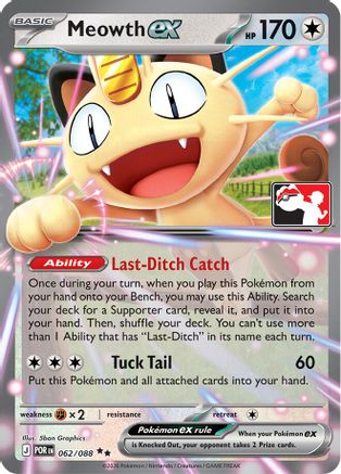 Meowth ex (062/088) - Prize Pack Series Cards Holofoil