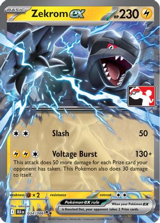 Zekrom ex (Right Stamp) (034/086) - Prize Pack Series Cards Holofoil