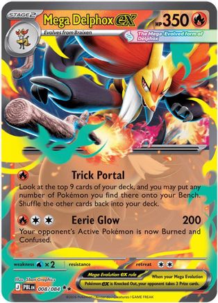 Mega Delphox ex (008/null) - ME05 Pitch Black Holofoil