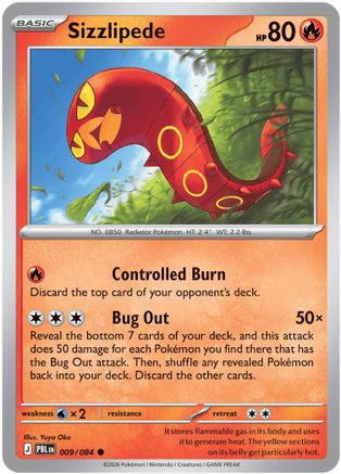 Sizzlipede (009/null) - ME05 Pitch Black Reverse Holofoil