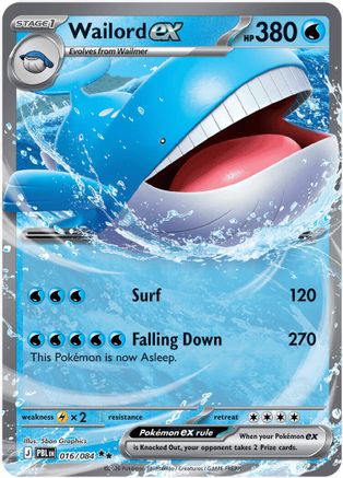 Wailord ex (016/084) - ME05 Pitch Black Holofoil