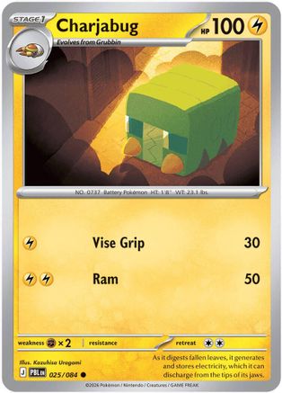 Charjabug (025/null) - ME05 Pitch Black Reverse Holofoil