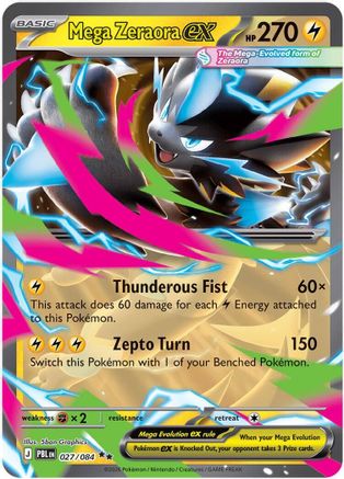 Mega Zeraora ex (027/084) - ME05 Pitch Black Holofoil