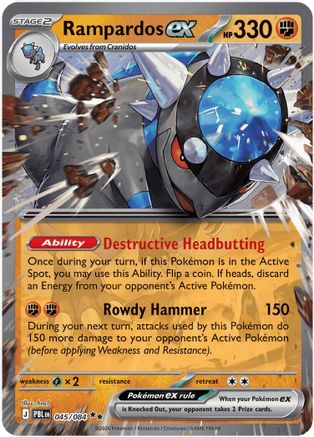 Rampardos ex (045/084) - ME05 Pitch Black Holofoil
