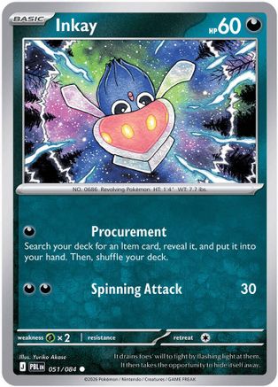 Inkay (051/null) - ME05 Pitch Black Reverse Holofoil