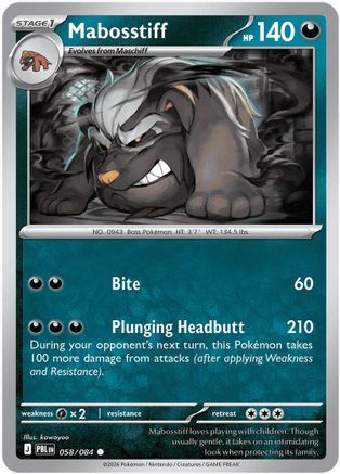 Mabosstiff (058/null) - ME05 Pitch Black Reverse Holofoil