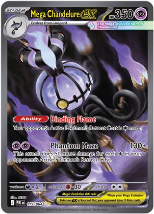 Mega Chandelure ex (115/084) - ME05 Pitch Black Holofoil