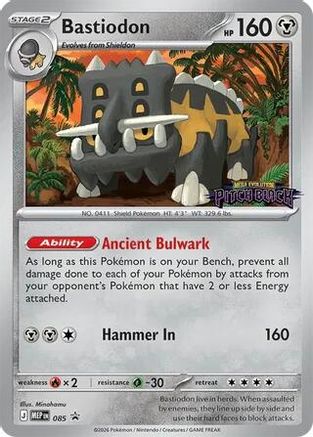 Bastiodon (Pitch Black Stamped) (085/null) - ME Mega Evolution Promo Holofoil