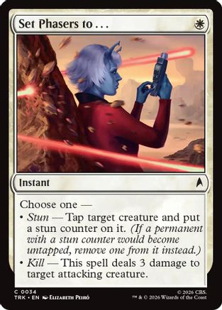 Set Phasers to . . . (TRK-034) - Star Trek Foil