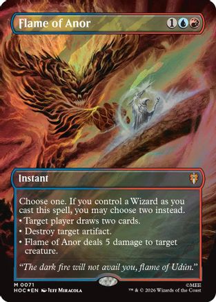Flame of Anor (Borderless) (Surge Foil) (HOC-071) - The Hobbit: Eternal-Legal Foil