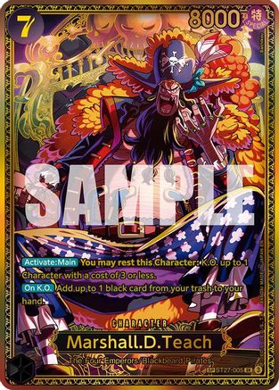 Marshall.D.Teach (SP) (ST27-005) - The World's Strongest Warriors Foil