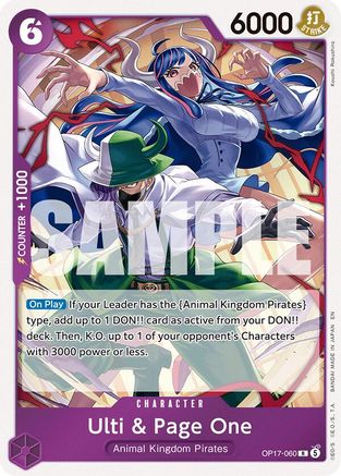 Ulti & Page One (OP17-060) - The World's Strongest Warriors Foil