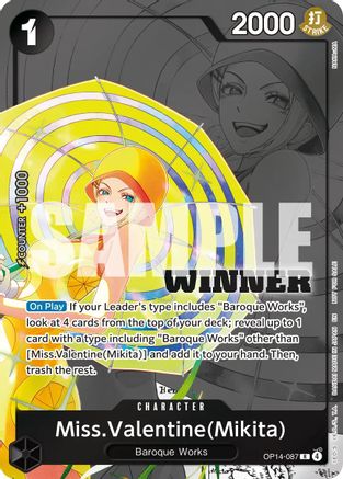 Miss.Valentine(Mikita) (Winner Pack 2026 Vol. 3) (OP14-087) - One Piece Promotion Cards Foil