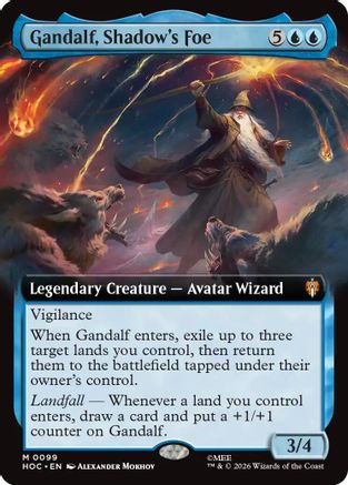 Gandalf, Shadow's Foe (Extended Art) (HOC-099) - The Hobbit: Eternal-Legal Foil