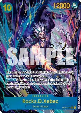Rocks.D.Xebec (Alternate Art) (OP17-118) - The World's Strongest Warriors Foil