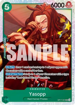 Yasopp (OP17-031) - The World's Strongest Warriors Foil