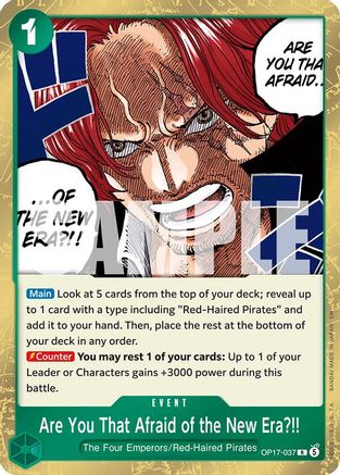 Are You That Afraid of the New Era?! (OP17-037) - The World's Strongest Warriors Foil